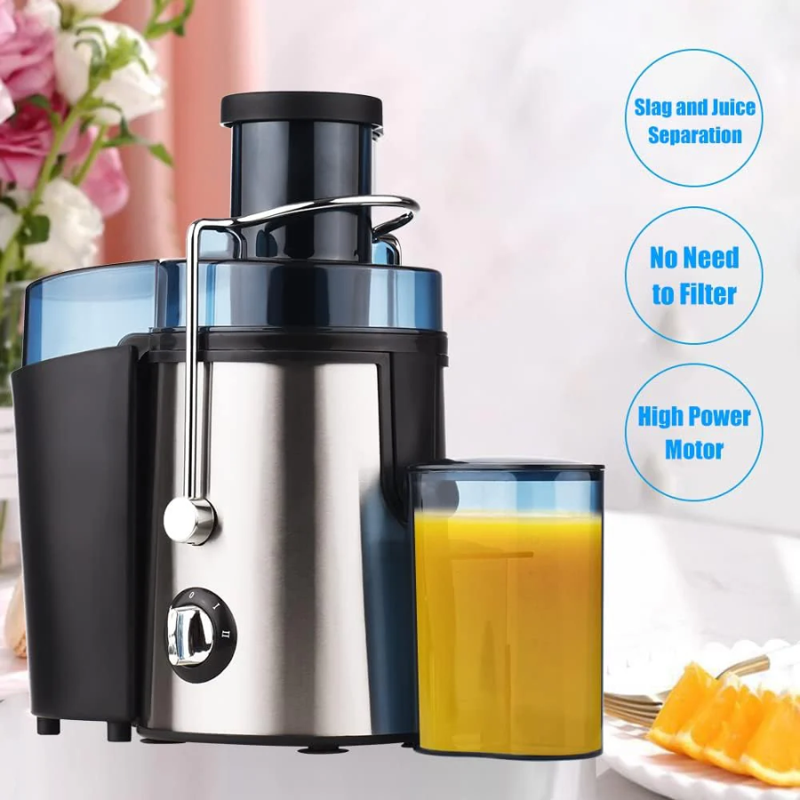 Swiitol Juicer Household Large Caliber Electric Stainless Steel Body 800W High Power Strong Fruit and Vegetable Residue Juice Separation