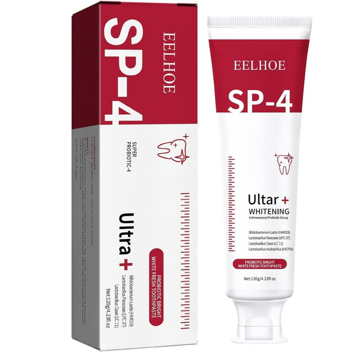 SP 4 UltraBrightening Toothpaste, Advanced Whitening Formula for Stain Removal and Enamel Protection| Fresh Mint Flavor| 120g