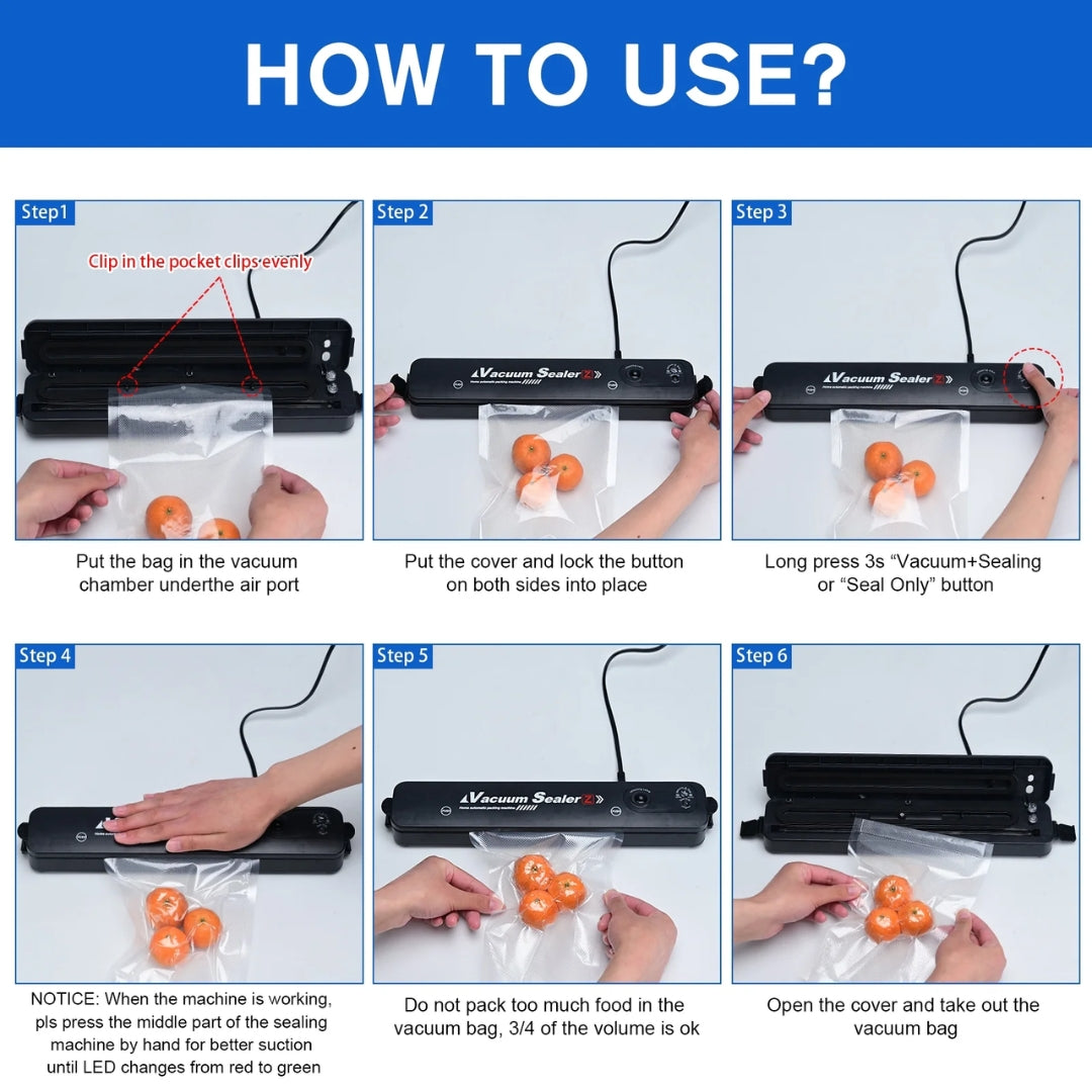 Vacuum Sealer Machine Mini Fresh Food Saver Home Kitchen Medicine Chemical Industry Full-Automatic Vacuum Sealer