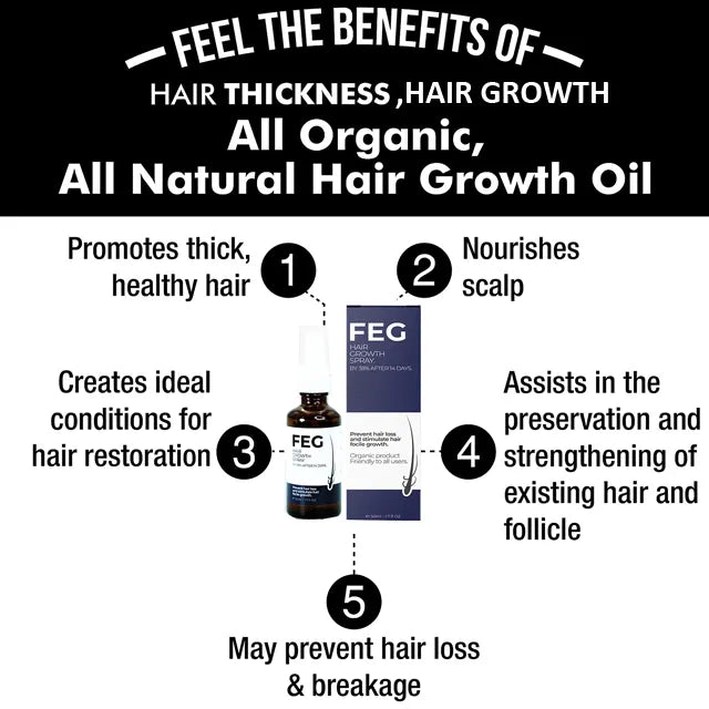 FEG  Treatment Growth Hair Reduce Loss Hair Growth Spray Water Base Natural Hair Growth