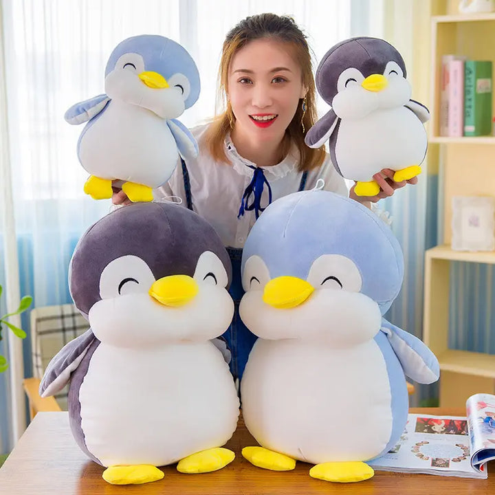 Penguin Plush Toy Gery Blue Pink Penguin Stuffed Animal Toys Sea Life Aquarium Souvenirs Soft Animal Pillow Gift